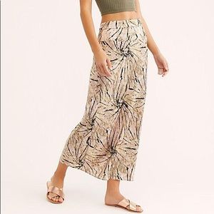 FREE PEOPLE Normani Bias Printed skirt